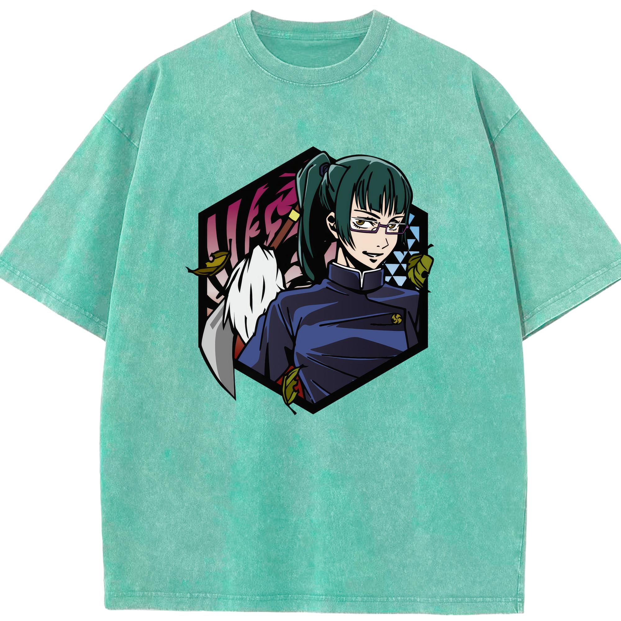 （画像用） 呪術廻戦 Jujutsu Kaisen 綿100% ヴィンテージ風 半袖Tシャツ（フロントプリント）